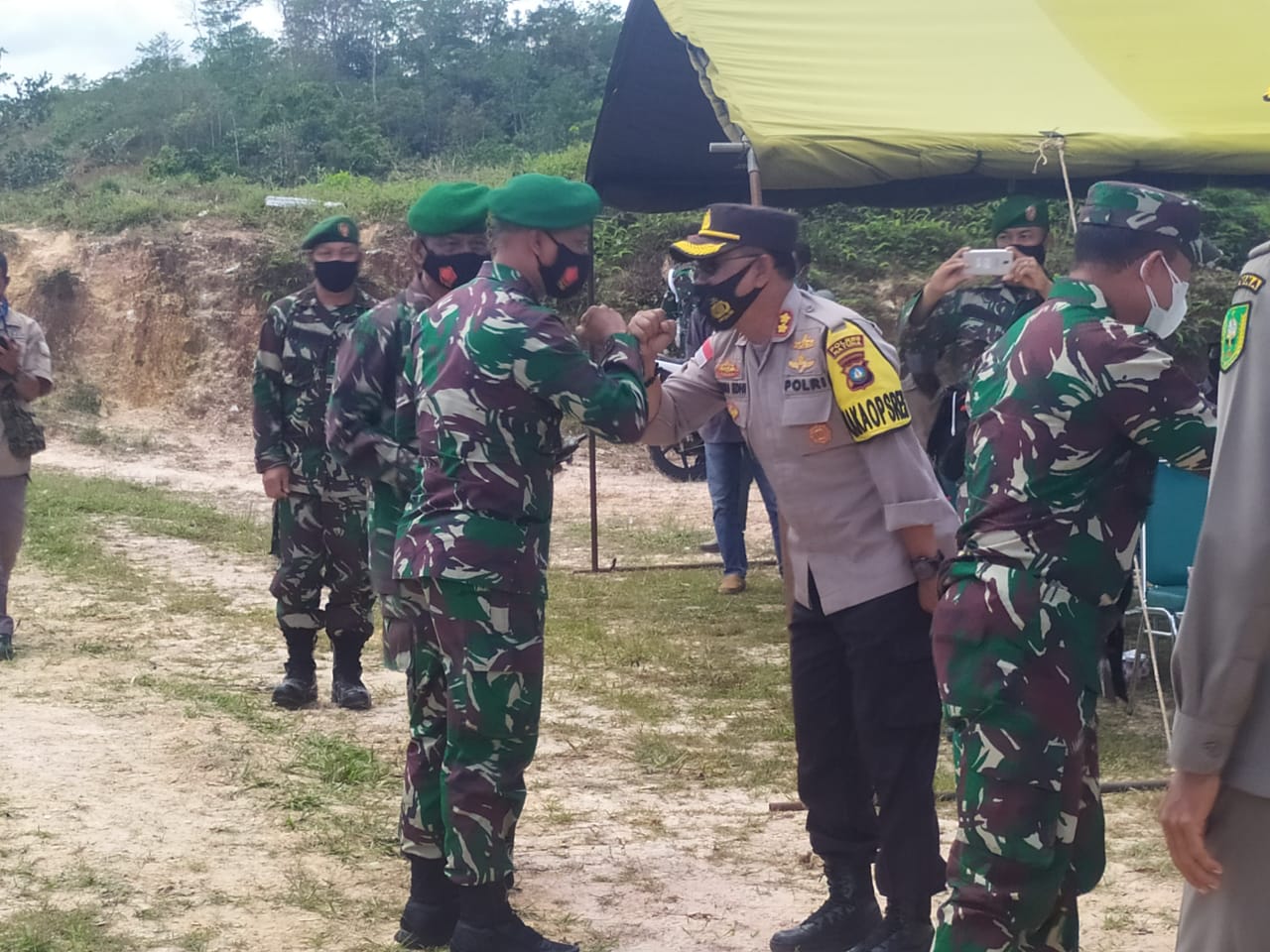 Mewakili Kapolres, Wakapolres Natuna Hadiri Upacara Pembukaan Pra TMMD Ke-110