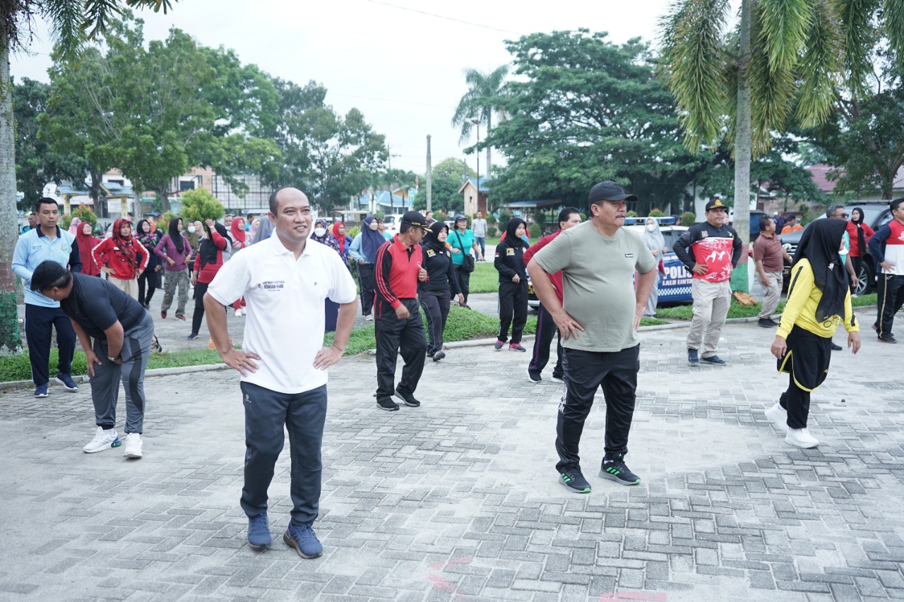 Bareng Warga Pemerintah Kabupaten Asahan Senam Sehat Bersama Massal