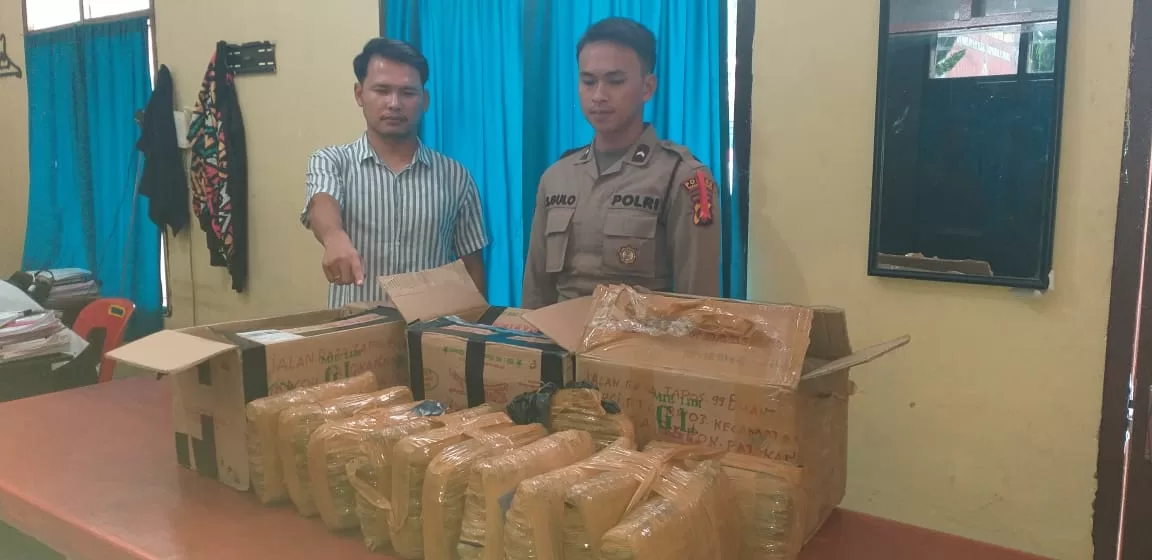 Polres Taput Gagalkan Pengiriman 12 kg Narkoba di Bandara Silangit Melalui Jasa Kargo JNE
