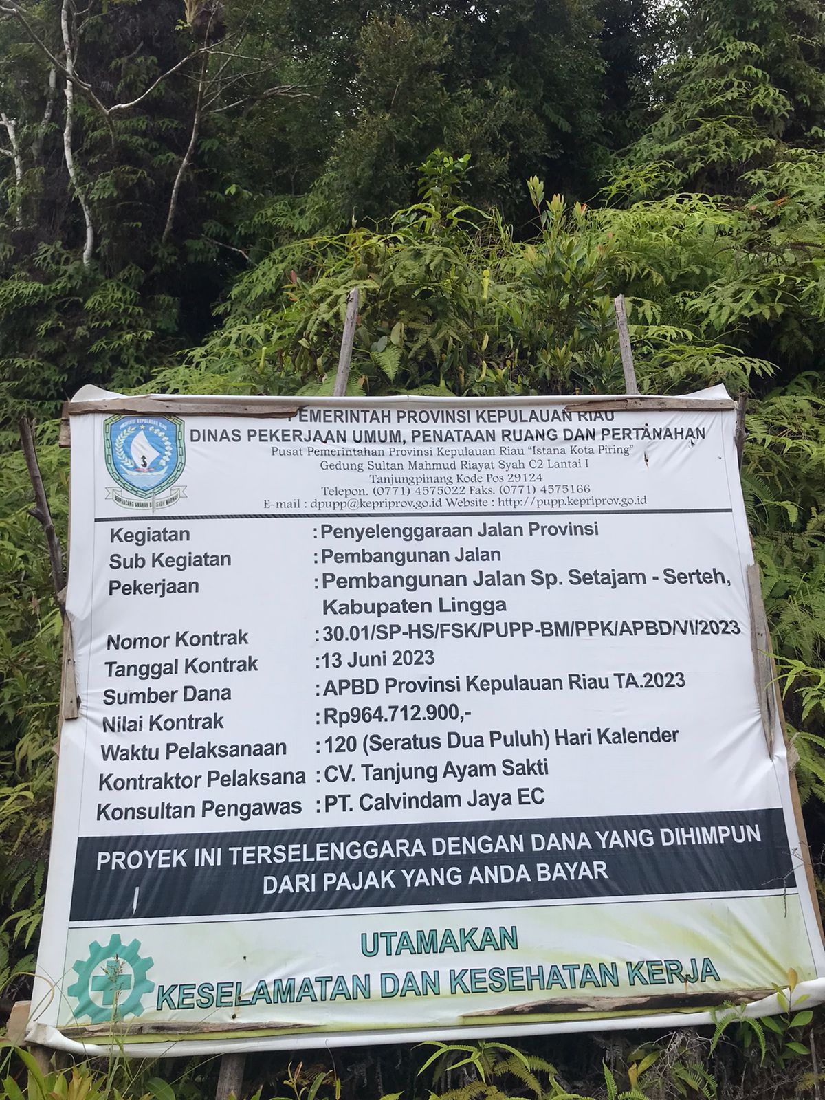 Pemerintah Provinsi Kepri Dimana? Jalan Rusak di Dusun Serteh Lingga Banyak Makan Korban