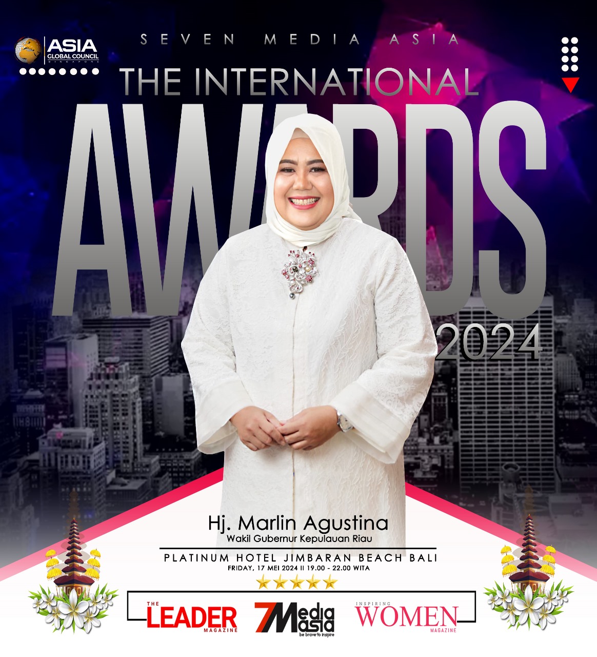 Marlin Agustina Terima Penghargaan Seven Media Asia Awards 2024
