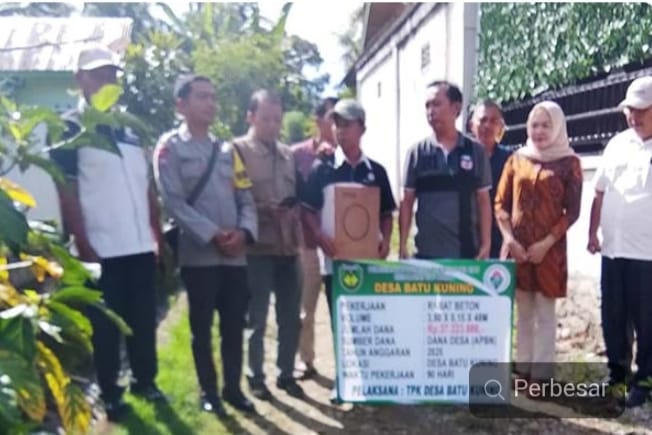 Pemerintah Desa Batu Kuning Realisasikan Dana Desa Tahun 2025 dengan Membangun Jalan