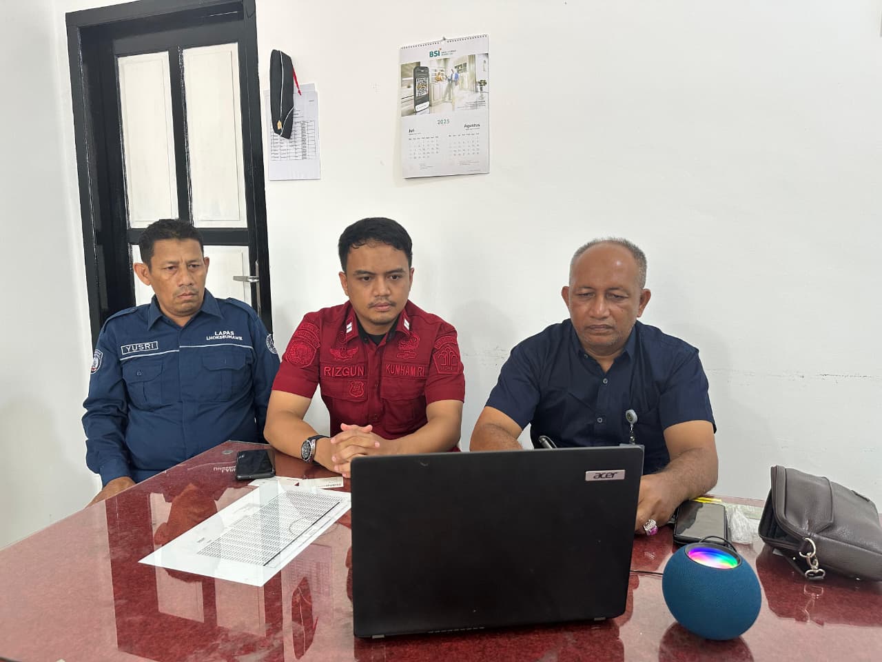 Lapas Kelas IIA Banda Aceh ikuti Pengarahan oleh Kepala Kantor Wilayah Ditjenpas Aceh melalui Zoom