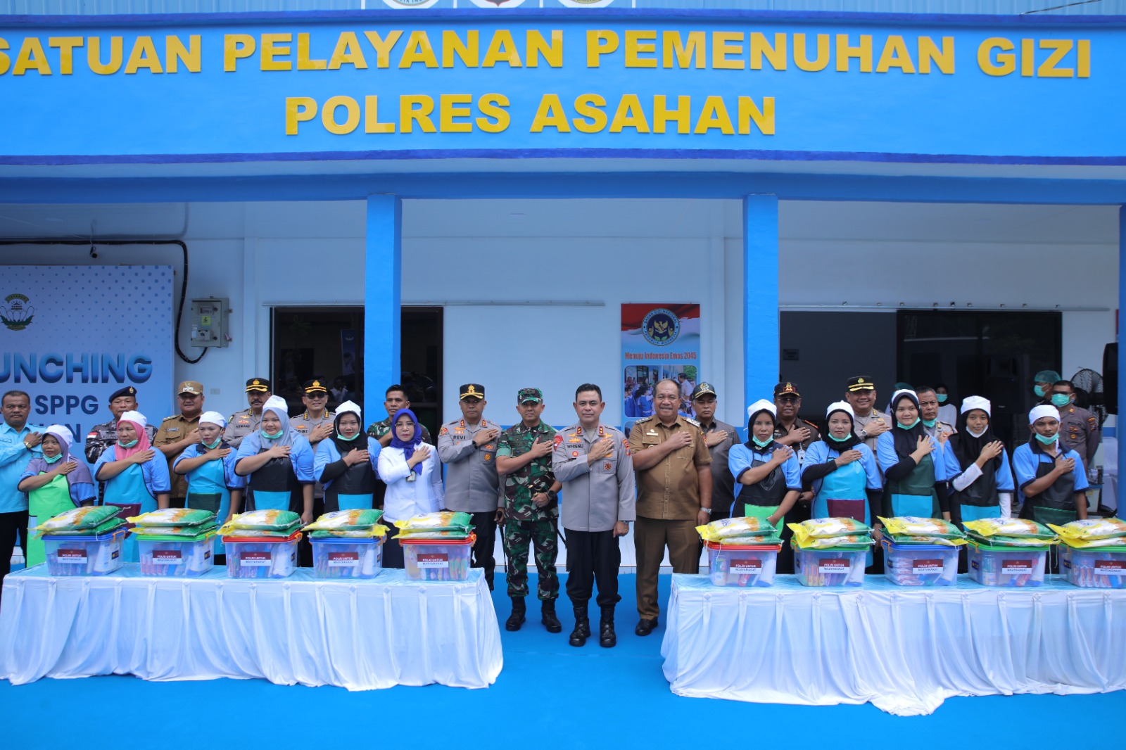 Kapolda Sumut dan Bupati Asahan Resmikan Grand Launching Operasional SPPG Polres Asahan
