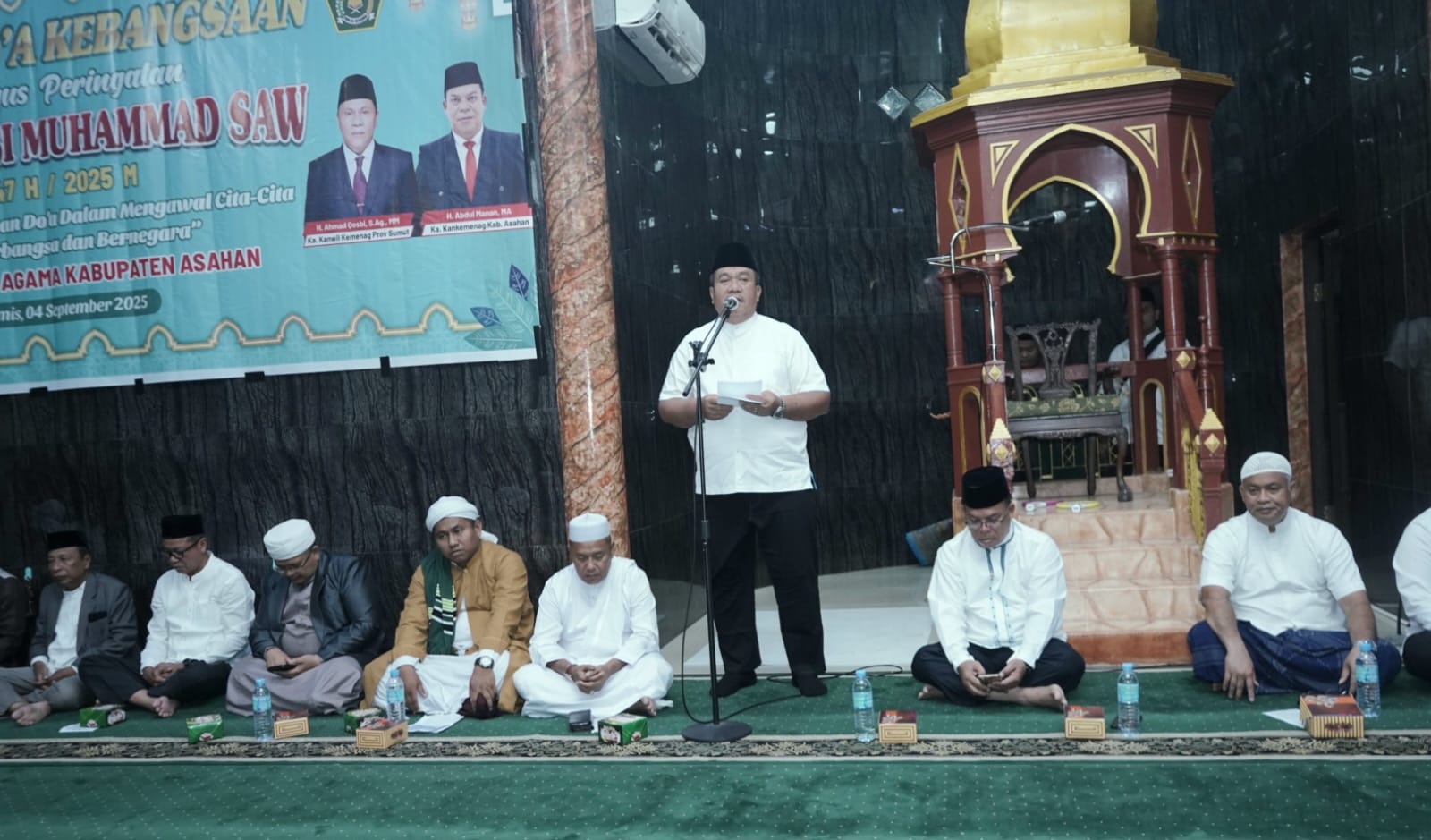 Bupati Asahan Ikuti Zikir dan Doa Kebangsaan Serta Peringatan Maulid Nabi Muhammad SAW 1447 H