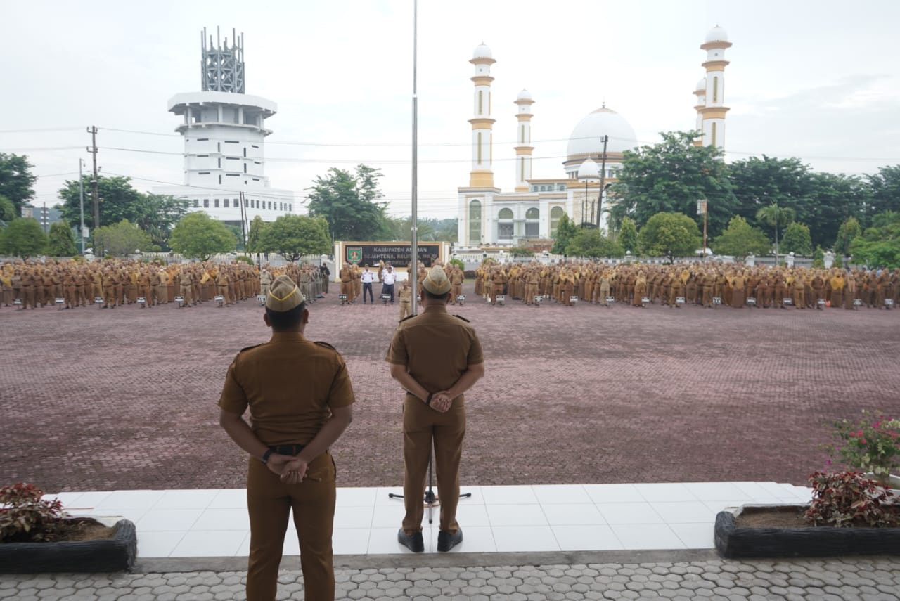 Wakil Bupati Asahan Pimpin Apel Gabungan Awal Bulan Oktober 2025