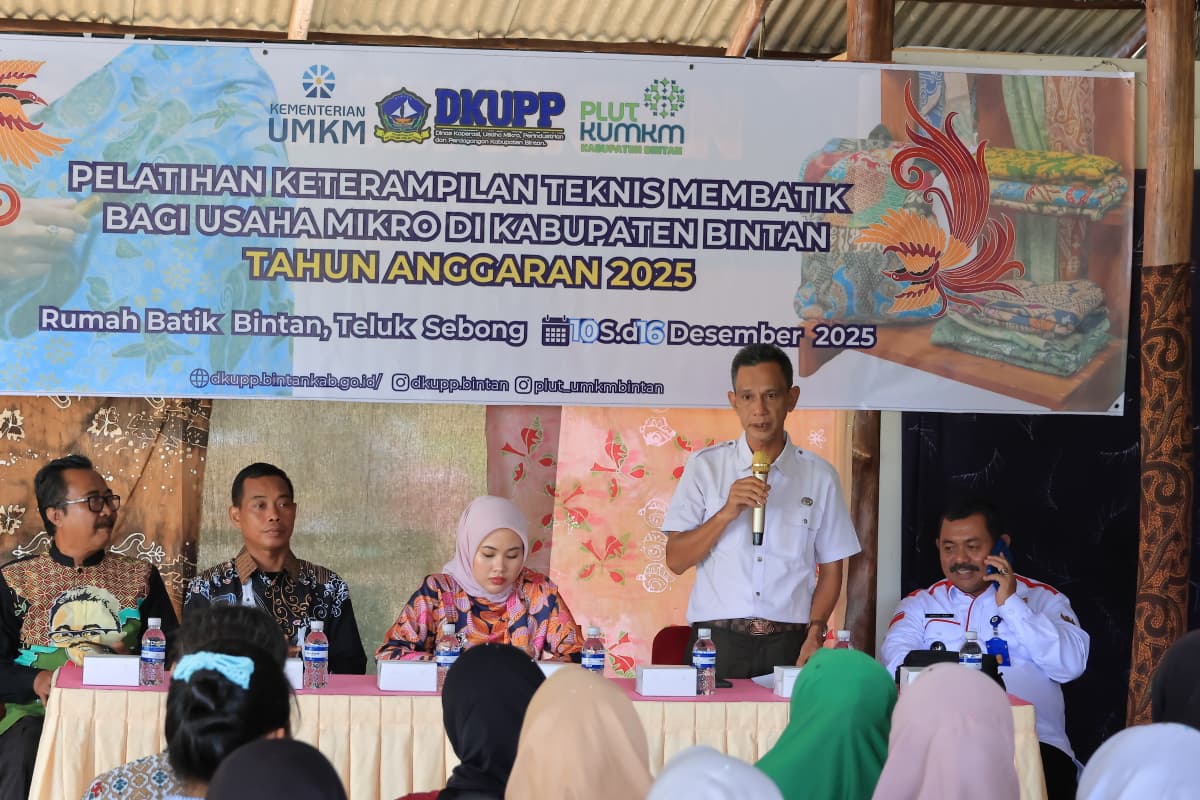 50 Pengrajin Bintan Dibekali Keterampilan Membatik, Hafizha: Upaya Kita Kembangkan Motif Asli Daerah