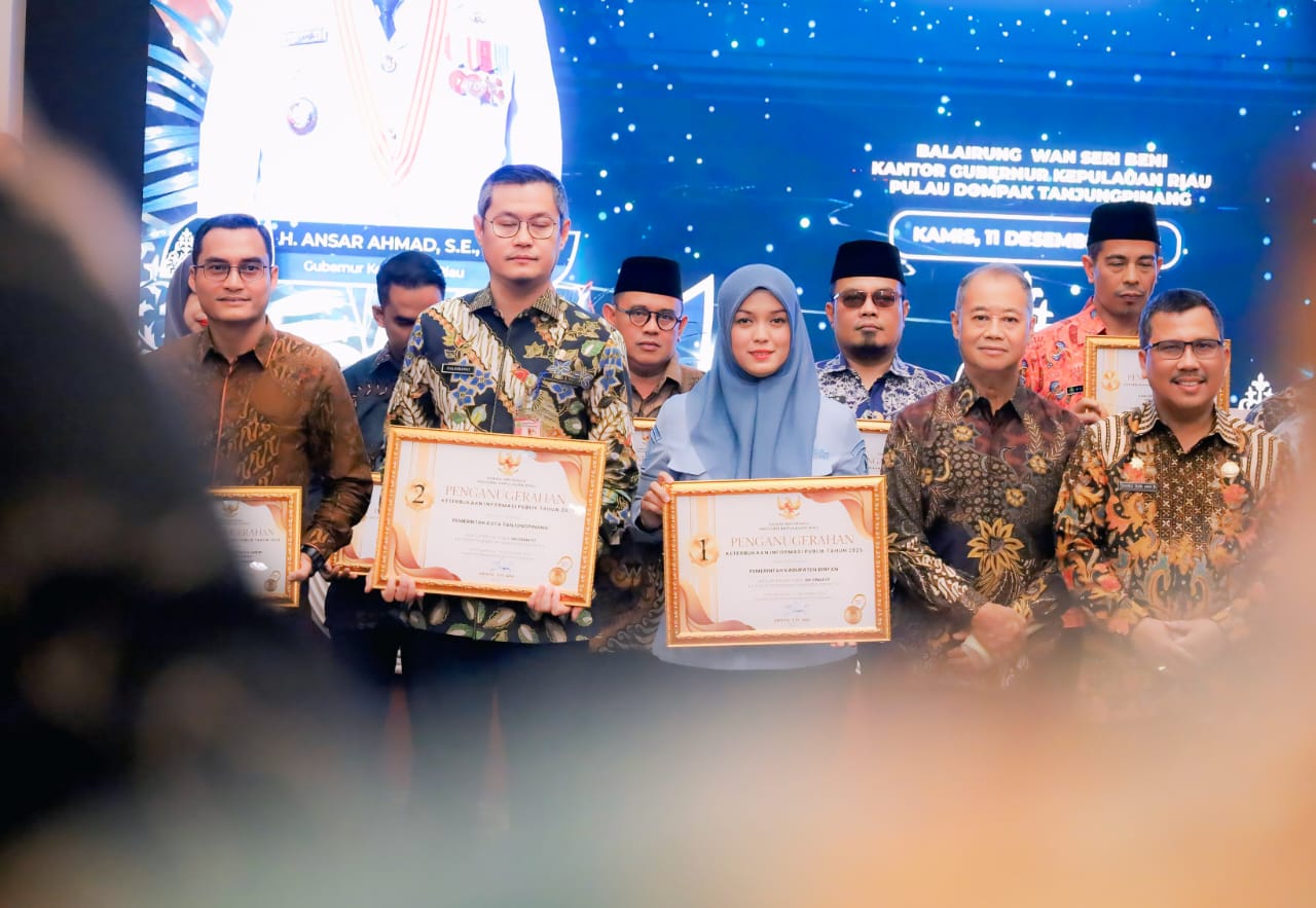 Bintan Kembali Raih Terbaik I Penghargaan Keterbukaan Informasi Publik Tahun 2025